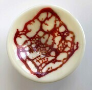 White and Red Lace Bowl