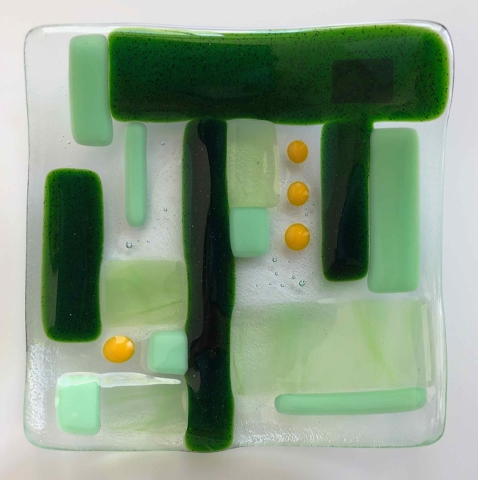 Green Bars Plate